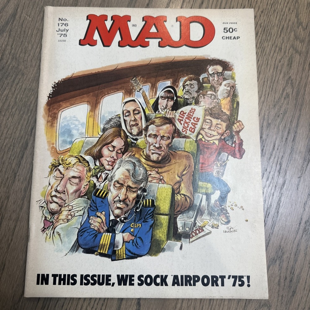 Mad Magazine #176 July 1975 Airplane
